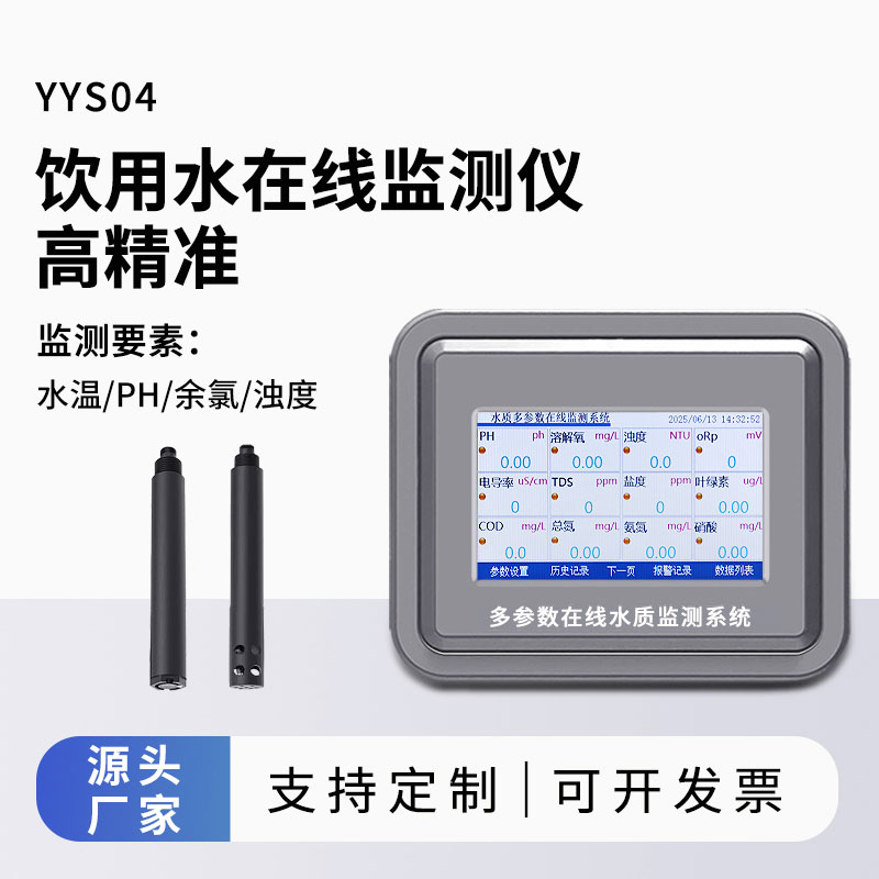 飲用水水質(zhì)監(jiān)測參數(shù)(水溫、ph、余氯、濁度)